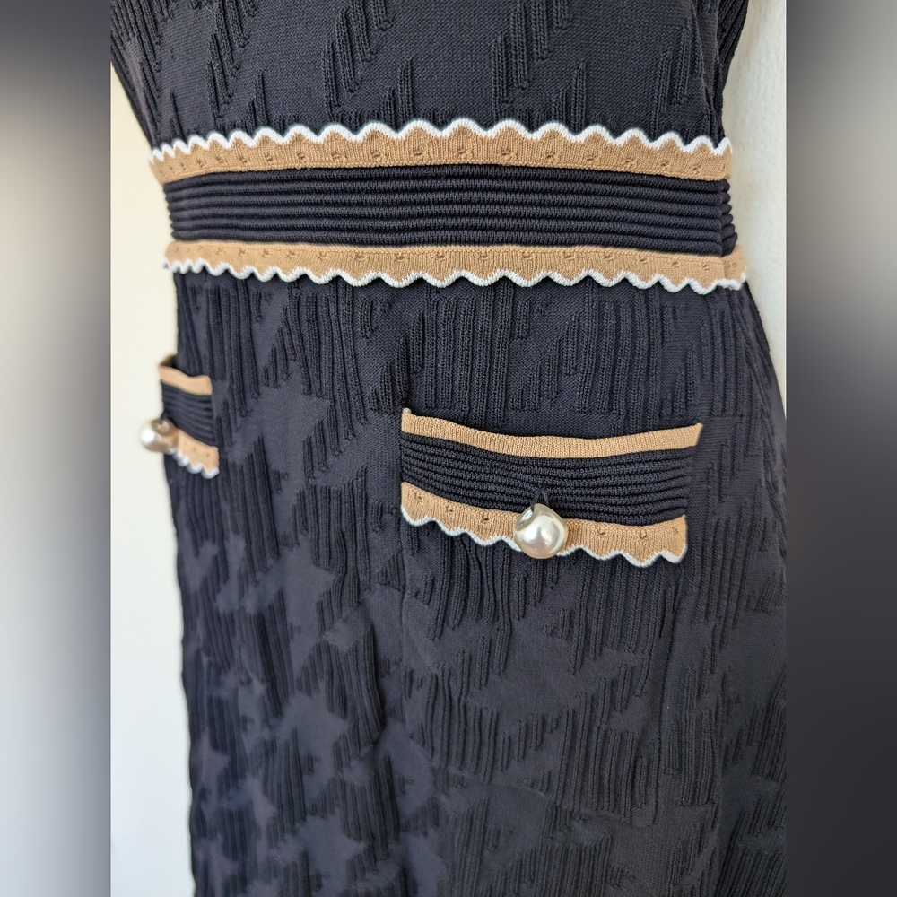 Sandro Black Knit Dress 2 /Medium / US 6 - Picture 8 of 14